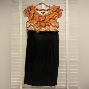 AB Studios Orange Pencil Dress, Size 14